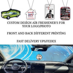 Custom design paper car hanging air freshener dangler with any