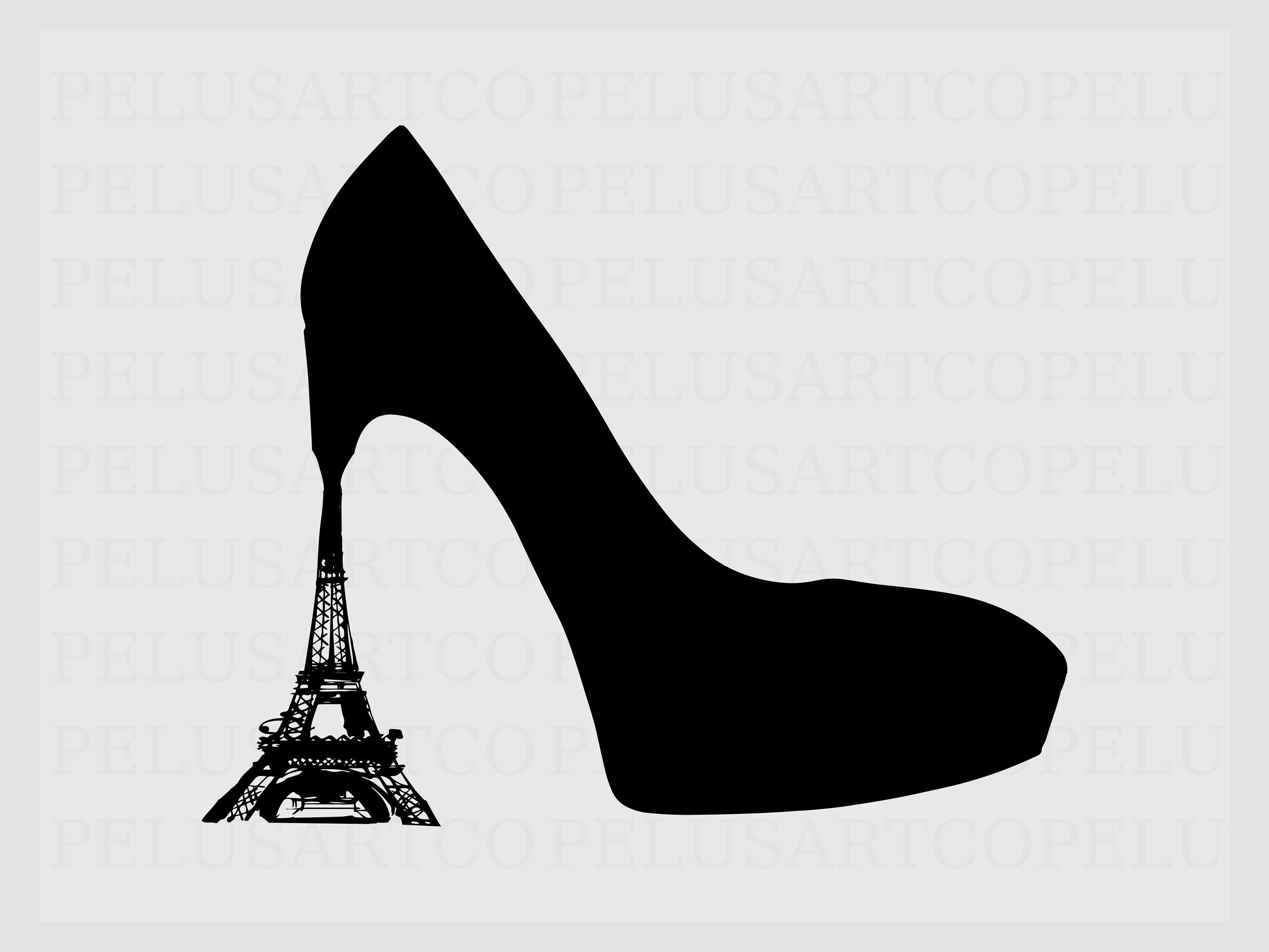 Eiffel Tower Heel - Pumps - Black – Royalty Collections Boutique