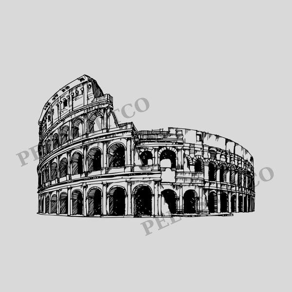 Rome Svg, Colosseum Svg, Italy Svg, Rome Silhouette, Vacation Clipart Svg, Travel Svg, Colosseum Silhouette, Colosseum Logo, View Svg