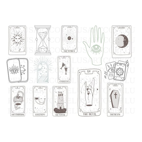 Tarot Cards Bundle svg,Zodiac Cards Svg, Celestial svg, Mystical clipart, Zodiac sign Svg, Constellation zodiac Svg, Tarot cards Svg