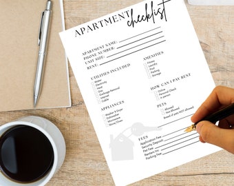 Printable/editable Apartment Checklist