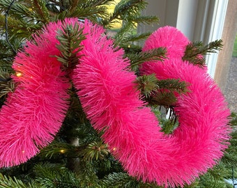 Recycled Tinsel Eco Tinsel Sustainable Tinsel Pink Tinsel Neon Garland Reusable Christmas Decorations Sustainable Christmas Xmas Decorations