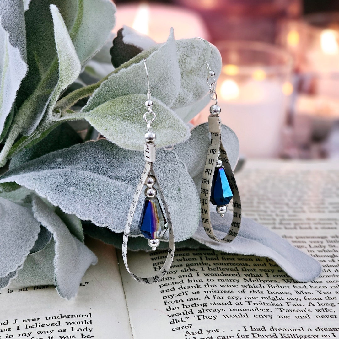 Acrylic Bookshelf Earrings - Dangle Book Jewelry For Book Lovers, Teachers & Readers