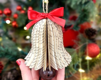 Book Club XMas Gift, Book Club Gift Exchange, Book Page Christmas Ornament, Librarian Gift