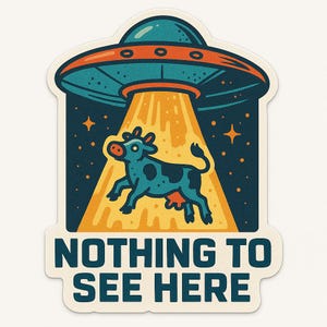 誘拐された牛とレトロなUFO