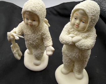Vintage Winter Tales of the Snowbabies-“I Found Your Mittens” Figurines-2