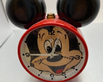 1985 Vintage Bradley Wind-Up Mickey Mouse Alarm Clock