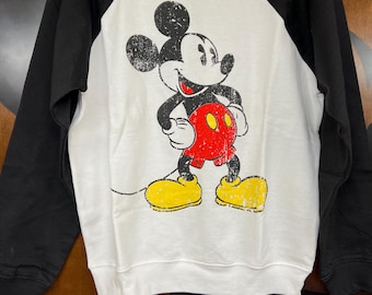 Disney Mickey Mouse Pullover Sweatshirt-Size Small