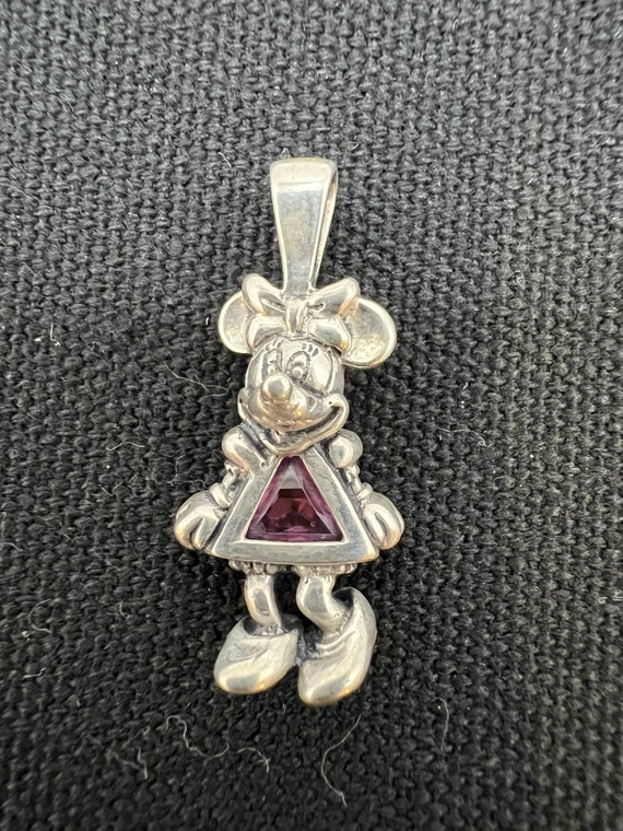 Disney Minnie Mouse Pendant- Pink Topaz - image 1