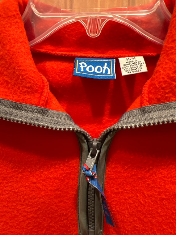 Vintage 80s Fleece Winnie the Pooh Sweatshirt-Red… - image 2