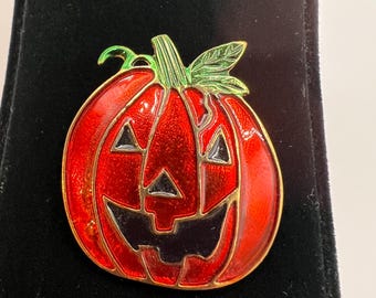 Vintage Halloween Pumpkin Brooch