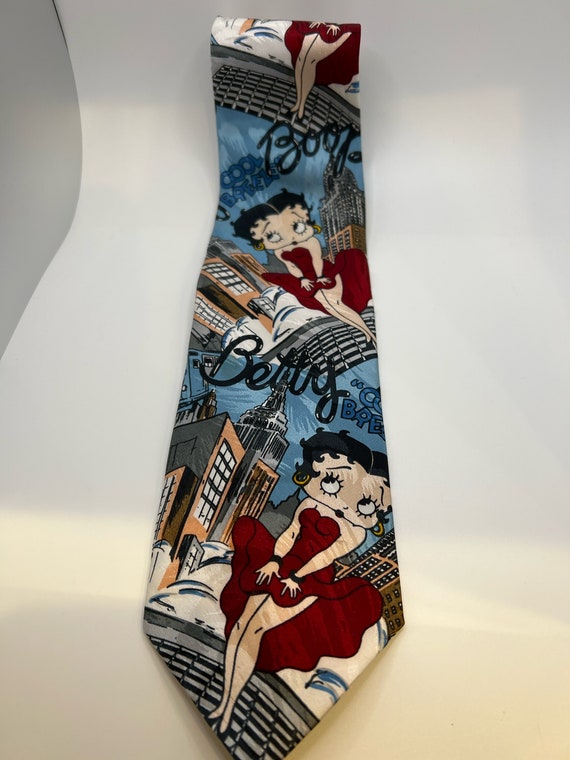 Vintage 1994 Beans McGee Betty Boop Necktie-100% p