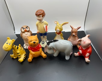 Rare Beswick England Walt Disney Production Winnie The Pooh Chracter Figurine Set-Lot of 8