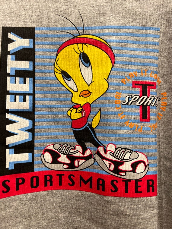 Vintage 1998 Looney Tunes Tweety Sportsman Sweats… - image 2