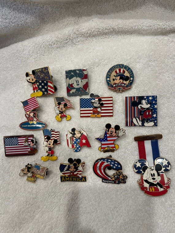 Disney Patriotic Tie Pins