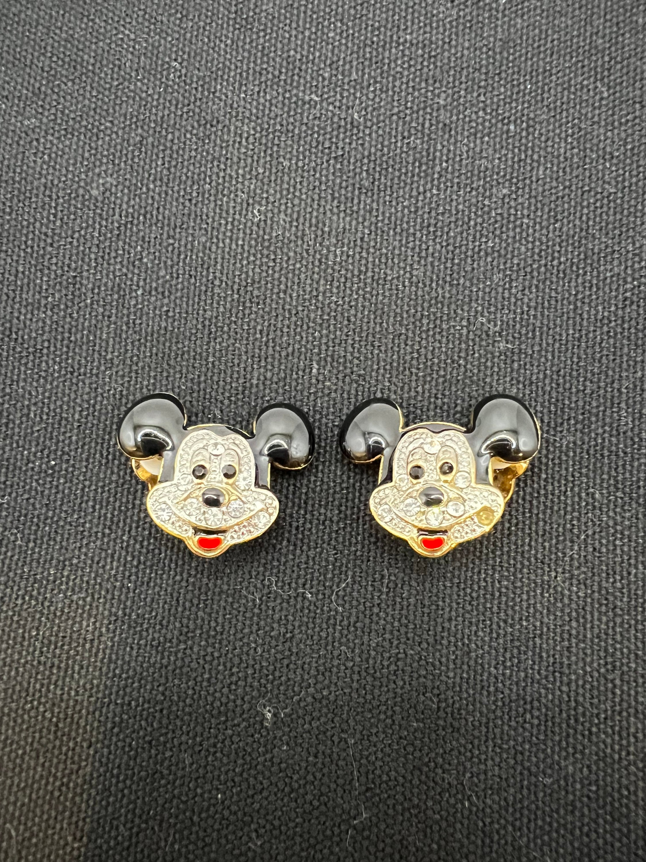 Mickey mouse clip outlet on earrings