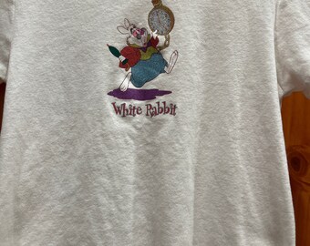 Disney Classics White Rabbit T-Shirt-White-Youth Large