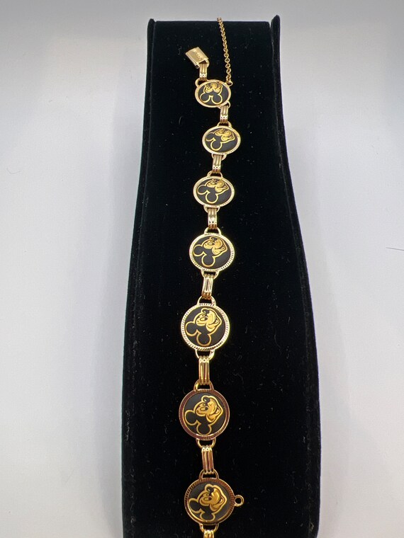 Rare Vintage Damascene Mickey Mouse Bracelet, Matc