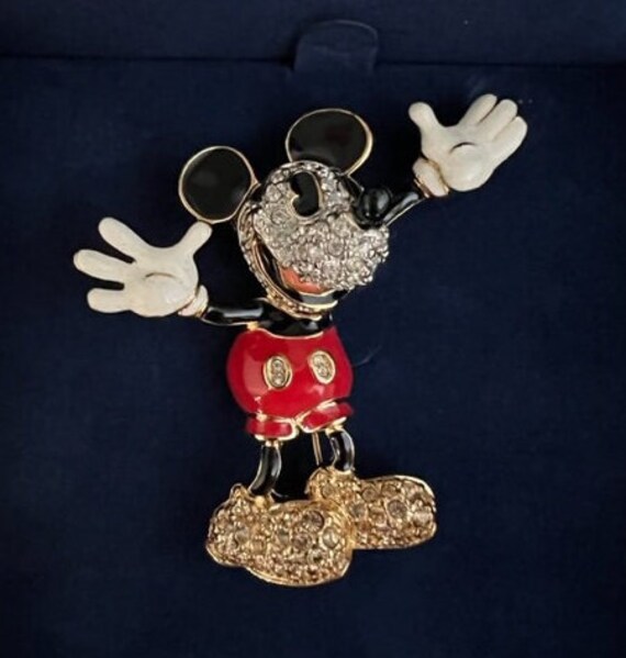Disney Mickey Mouse Gallery Swarovski Crystal Broo