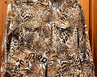 Vintage Ruby Rd. Glitzy Animal Print Jacket-Size 4P