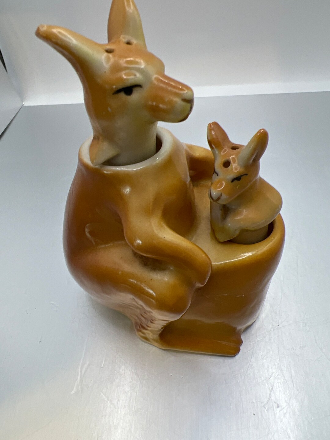 Vintage 1950s Bobble Head Kangaroo Salt & Pepper Shaker Set Etsy