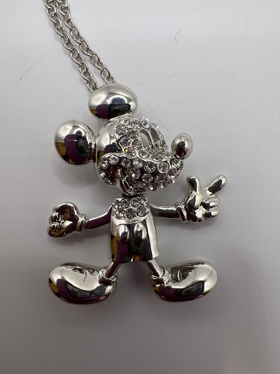 Vintage Disney Articulated Swarovski Mickey Mouse… - image 4