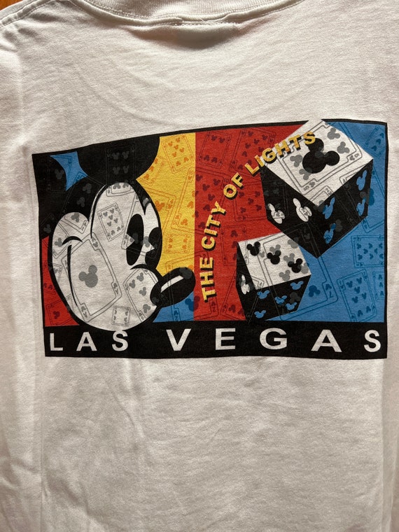 Vintage Disney Las Vegas Mickey Mouse T-Shirt-Whi… - image 4