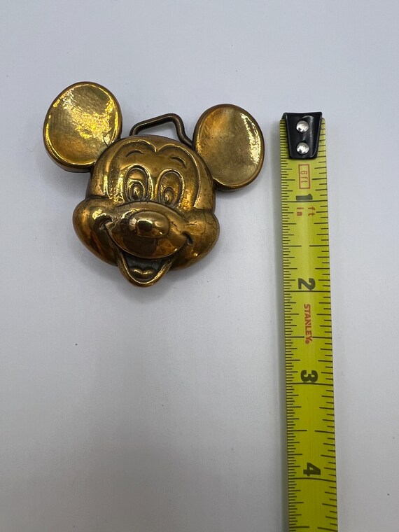 Vtg Walt Disney Productions Mickey Mouse Brass Belt Buckle Disneyland Belt Buckle Brass Walt Disney Productions Parade  main image 3