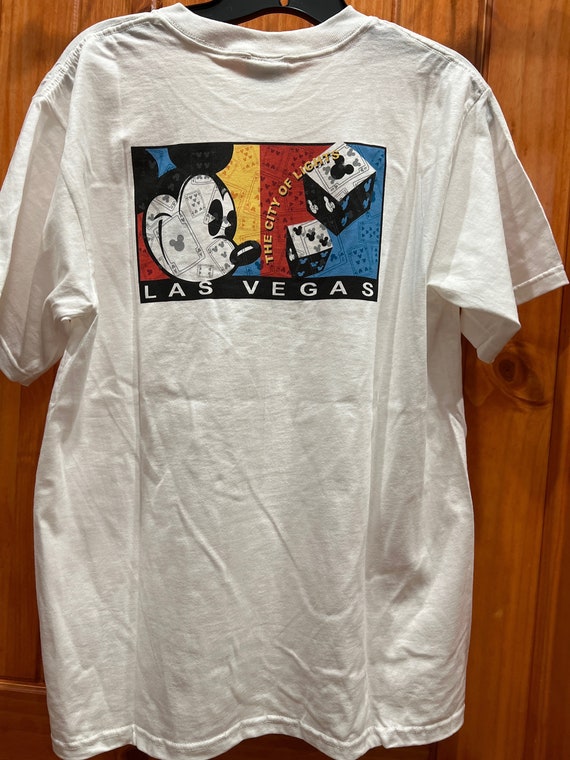 Vintage Disney Las Vegas Mickey Mouse T-Shirt-Whi… - image 3