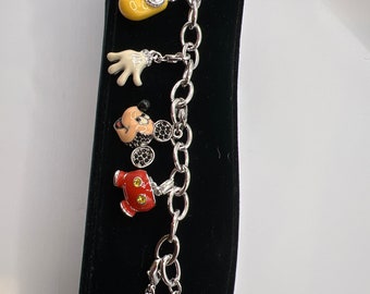 Vintage Disney Mickey Mouse Charm Bracelet-Swarovski