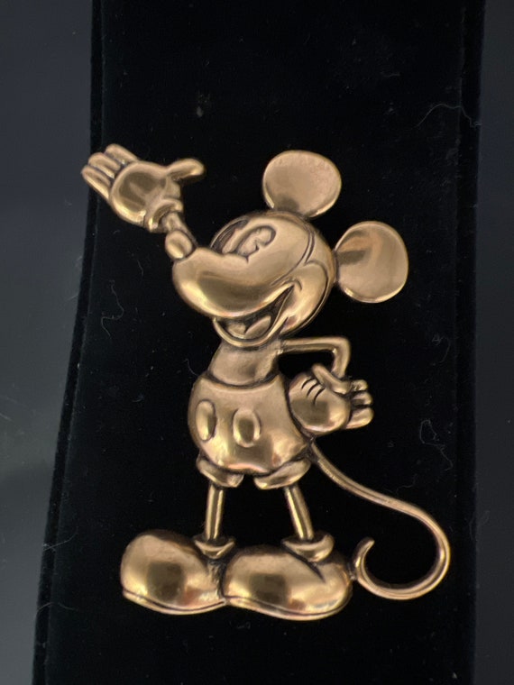 Vintage Gold Napier Mickey Mouse Brooch