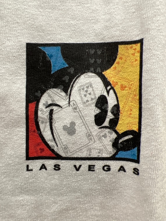 Vintage Disney Las Vegas Mickey Mouse T-Shirt-Whi… - image 2