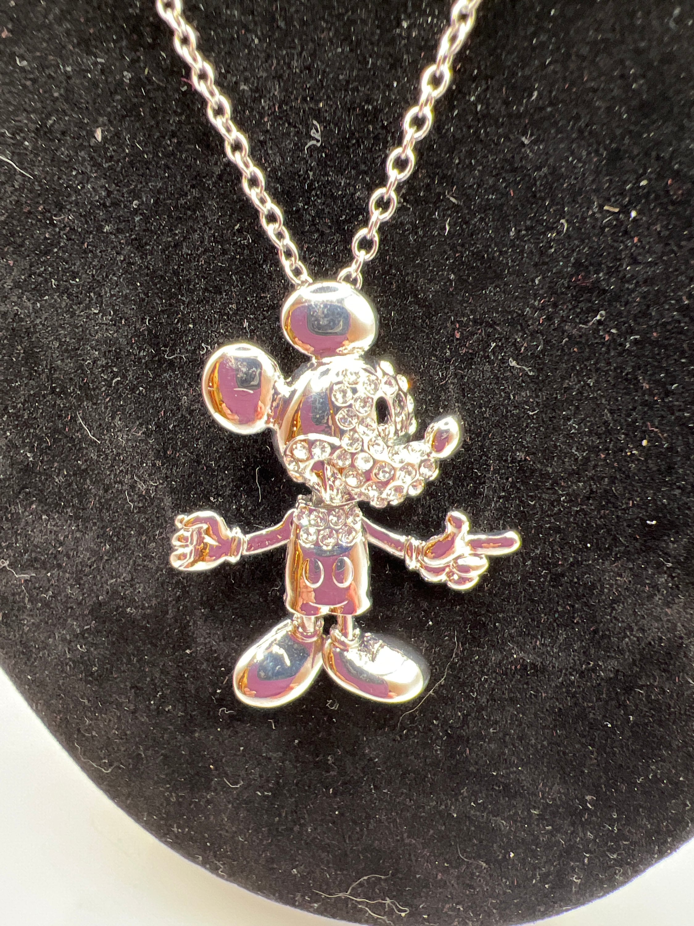 Vintage Disney Articulated Swarovski Mickey Mouse Necklace - Etsy