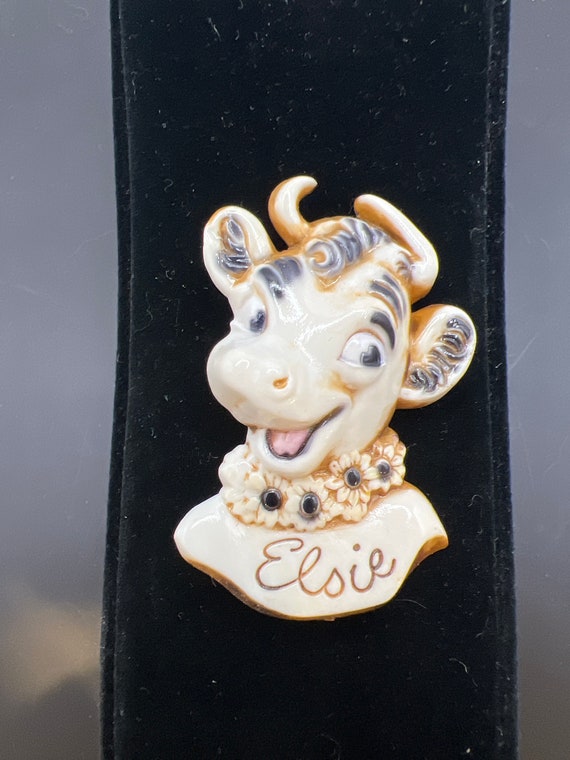 Vintage Elsie the Cow Celluloid Pin - image 2