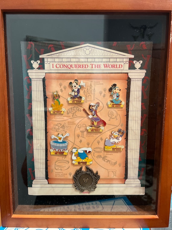 Walt Disney Framed Tie Pin Collection
