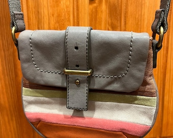 Vintage Fossil Small Crossbody Leather/Suede Handbag