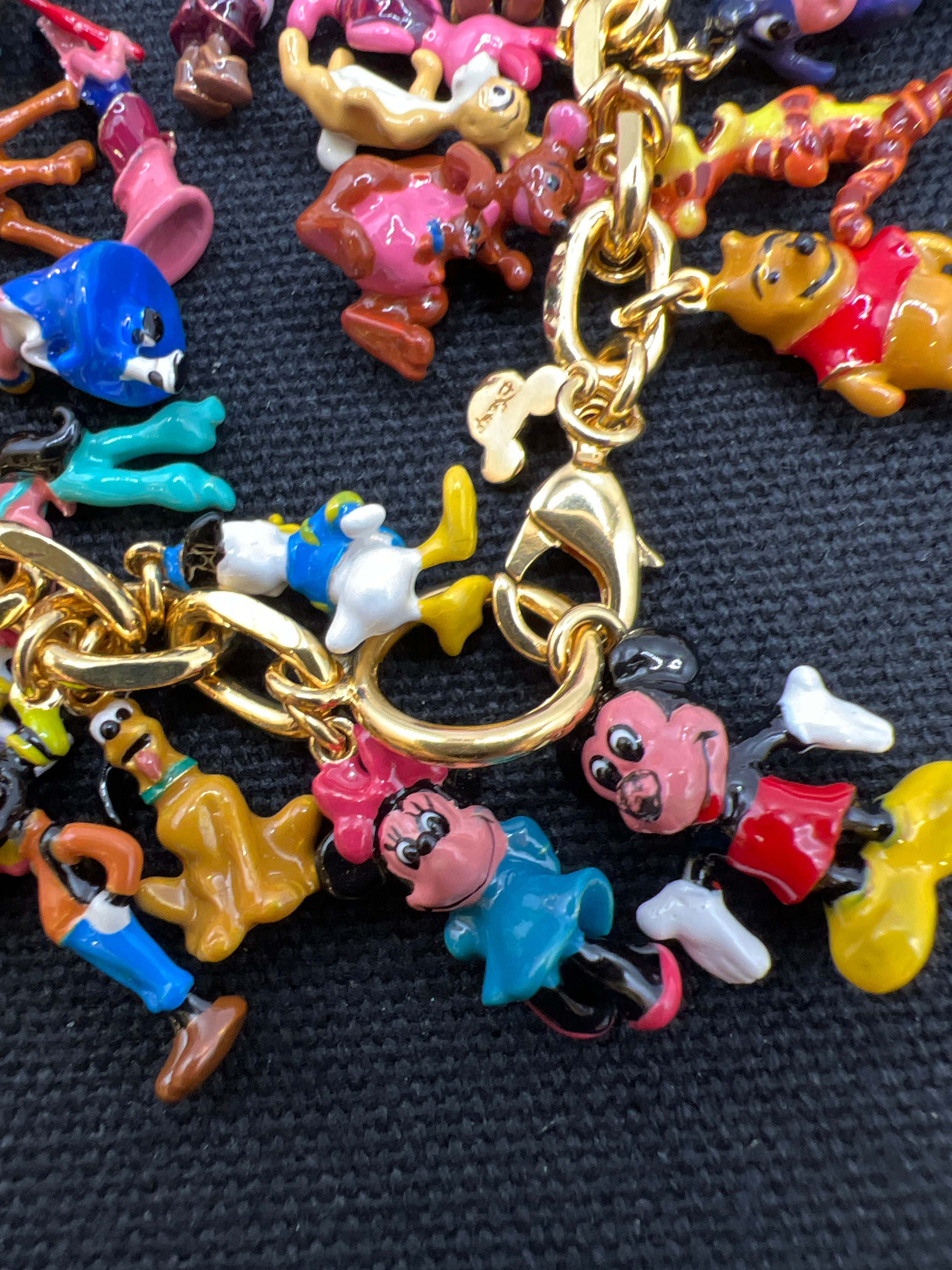 Disney100: Womens Charm Bracelet Featuring 17 Sculpted Charms Of Memorable  Disney Characters