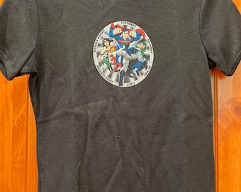 Vintage 1999 DC Comics Superhero T-Shirt-Black- Youth Large