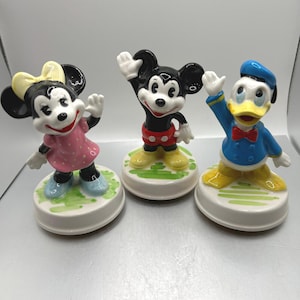1970s Schmid Bros Porcelain Musical Rotating Disney Figurines