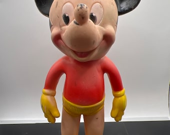 Antique Rubber Mickey Mouse Squeaky Toy