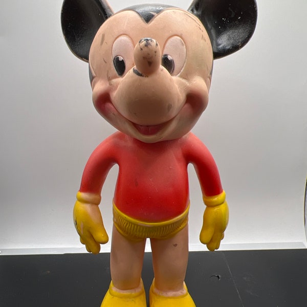 Antique Rubber Mickey Mouse Squeaky Toy