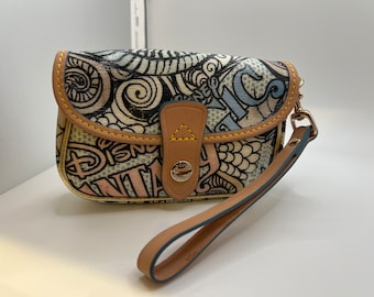 Vintage Disney Dooney & Bourke Fantasy Flap Wristlet Purse