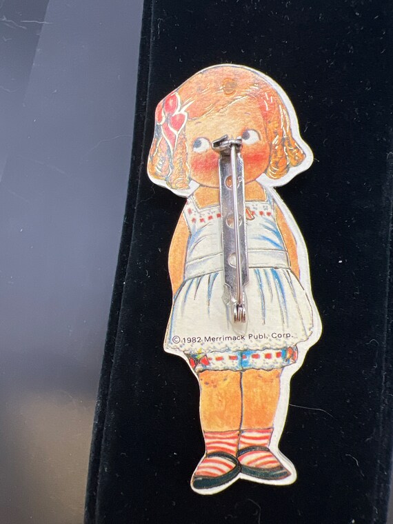 Vintage 1982 Merrimack Paper Doll Pin Gem
