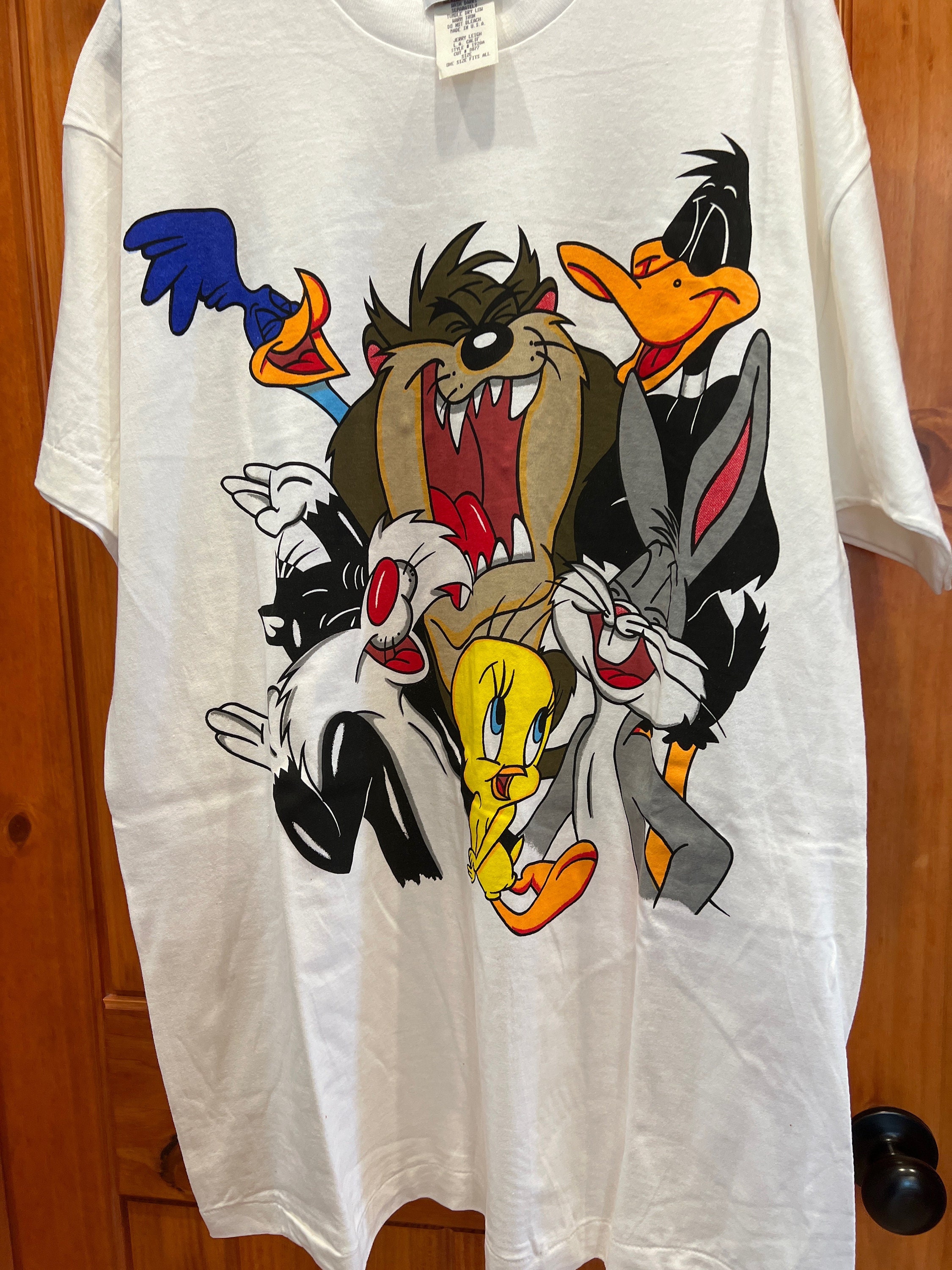 Vintage Chicago White Sox Shirt XL Looney Tunes TAZ ALL OVER PRINT 1993 90s  AOP