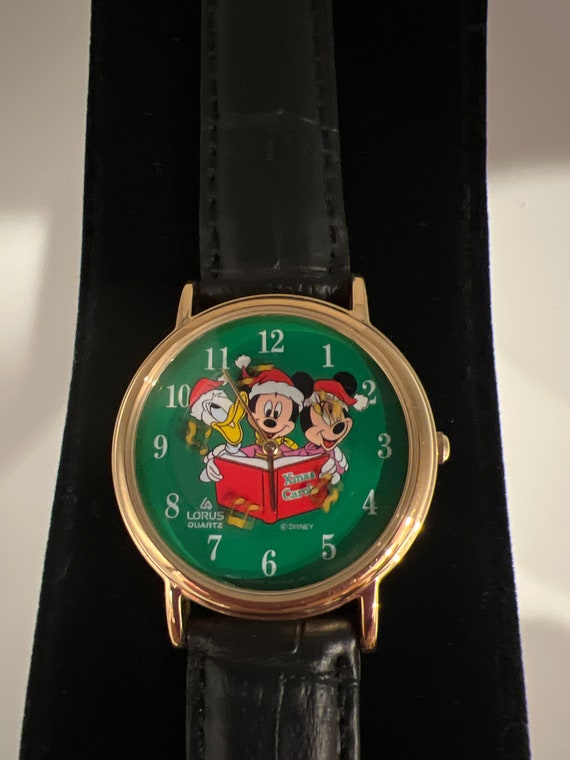 Vintage 90s Disney Christmas Watch-Mickey, Minnie 