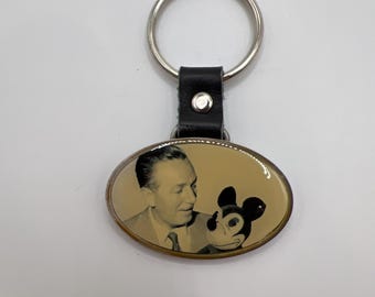 Vintage Disney Early Mickey Mouse with Walt Disney Keychain.