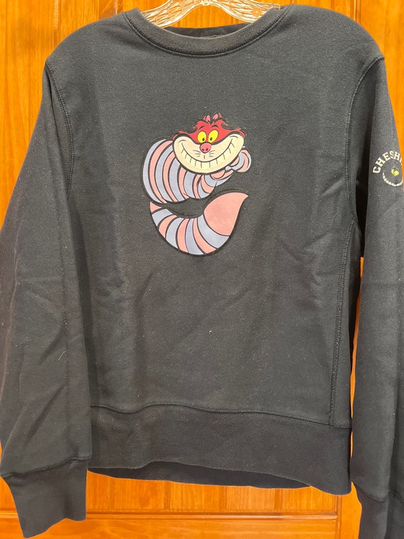 Vintage 90s Disney Cheshire Cat Sweatshirt-Navy-Ad