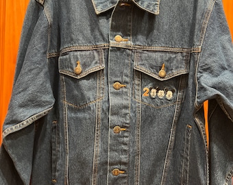 Chaqueta vaquera vintage de Mickey Mouse de Disney Store, año 2000, talla pequeña para adulto