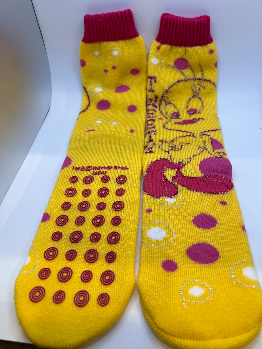 Vintage Warner Bros Tweety Bird Socksno Slip Etsy