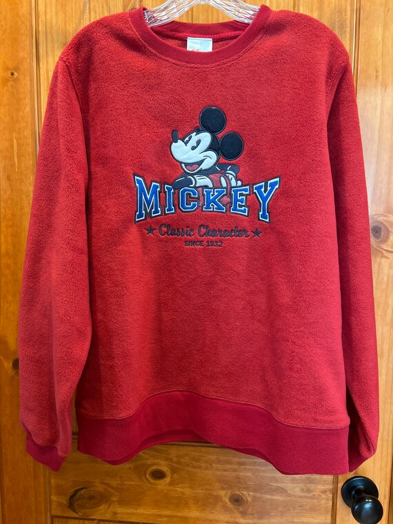 Disney Mickey Mouse Flannel Sweatshirt-Size Small